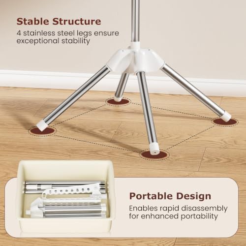 Rotatable freestanding laundry drying rack — photo 5
