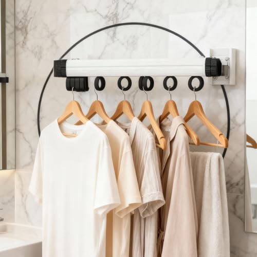 Compact white folding wall hanger rack — photo 4