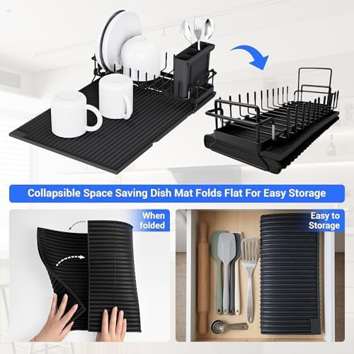 Expandable stainless steel sink dish rack — photo 5