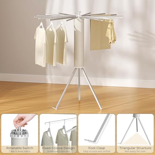 Aluminum tripod portable laundry stand — photo 4