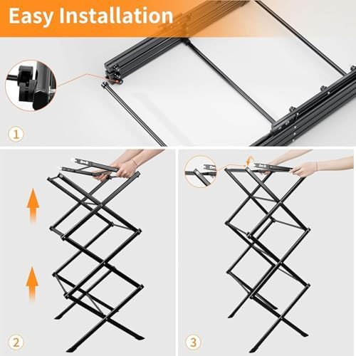 Black heavy duty foldable drying racks — photo 3