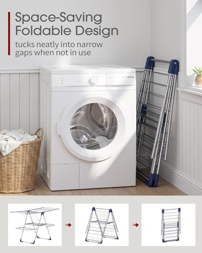 Freestanding two tier foldable laundry stand — photo 4