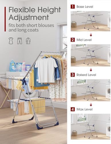 Freestanding two tier foldable laundry stand — photo 5