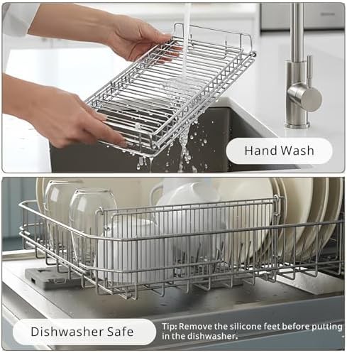 Collapsible kitchen counter dish rack — photo 4