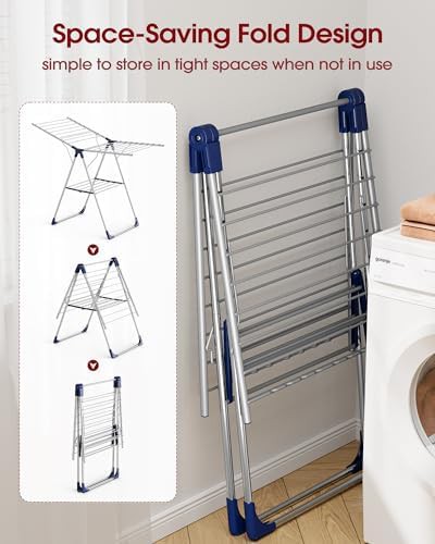 Foldable laundry rack with adjustable wings — photo 4
