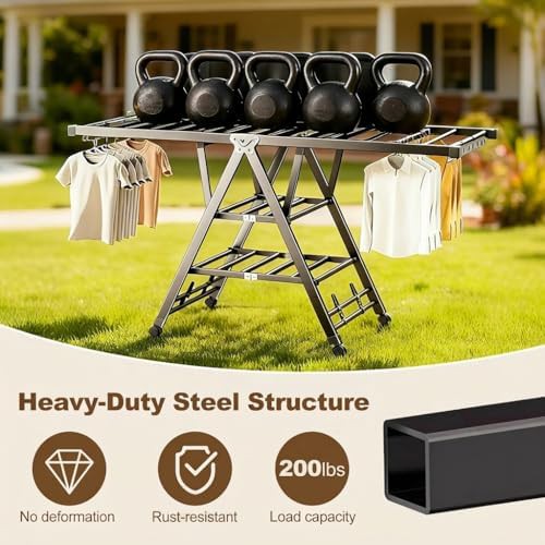 Heavy duty three tier rack with wheels — photo 3