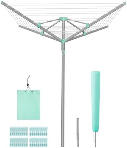 Outdoor umbrella drying rack for five loads