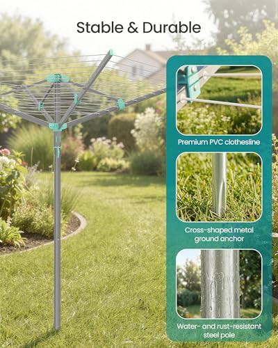 Outdoor umbrella drying rack for five loads — photo 4