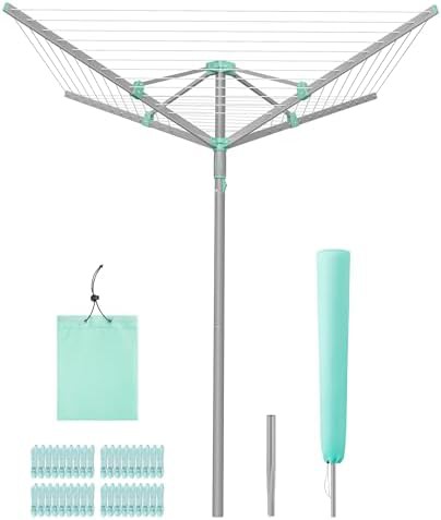 Outdoor umbrella drying rack for four loads