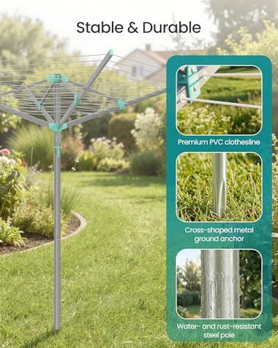Outdoor umbrella drying rack for four loads — photo 4