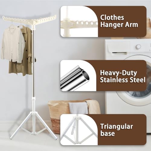 Stainless steel tripod rack with three arms — photo 3
