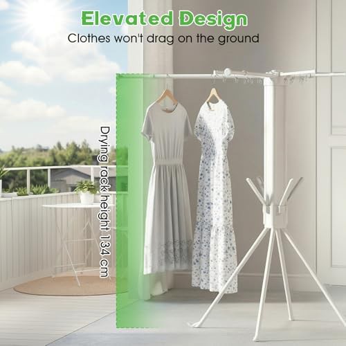 Carbon steel foldable tripod laundry rack — photo 4