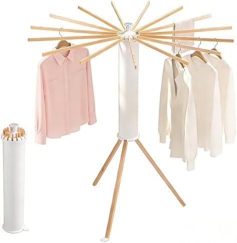 Portable foldable garment drying rack for apartments