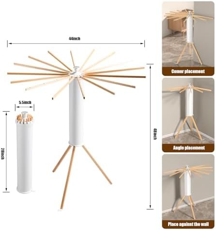 Portable foldable garment drying rack for apartments — photo 4