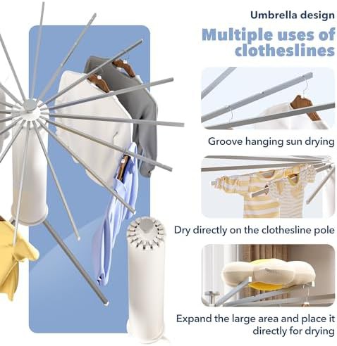 Aluminum tripod umbrella drying rack — photo 4