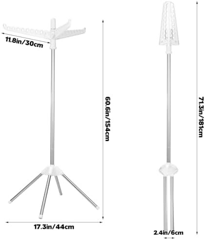 Rotatable folding laundry tree with hanging holes — photo 3