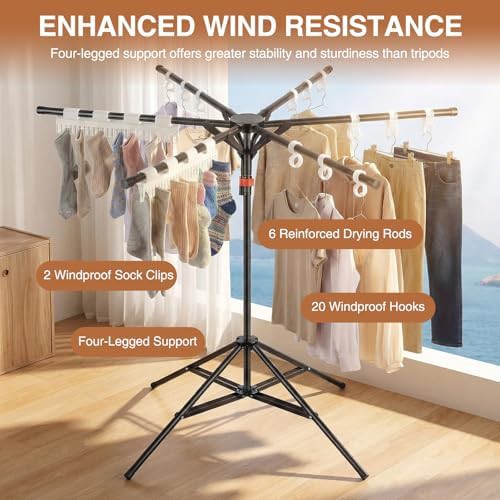 Four leg foldable rack with 20 hooks — photo 2