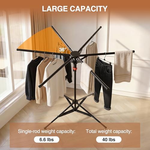 Four leg foldable rack with 20 hooks — photo 4