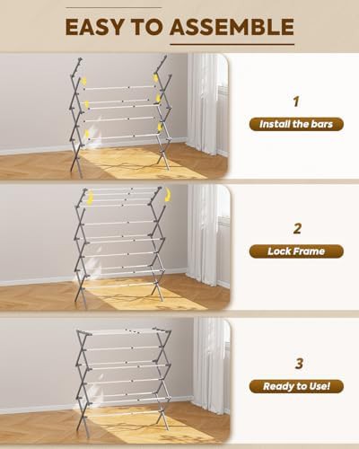 Three tier extendable white and grey rack — photo 5