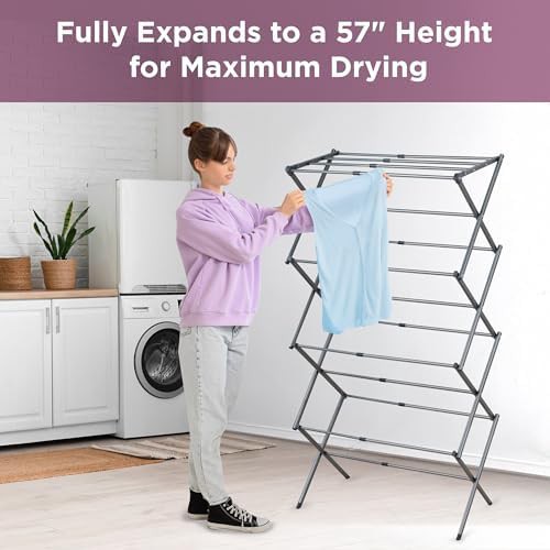 Four tier telescopic apartment drying rack — photo 5