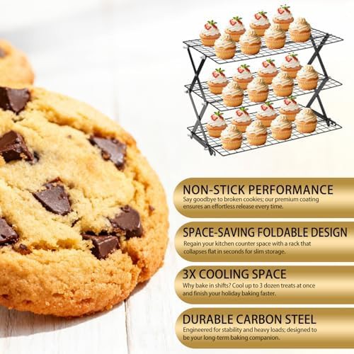 Three tier stackable wire cooling rack — photo 3