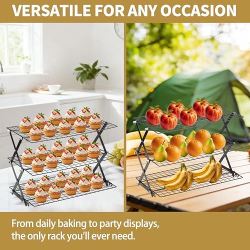 Three tier stackable wire cooling rack — photo 4