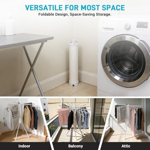 Tripod laundry rack with wheels — photo 4