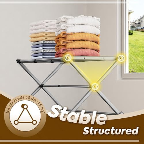 Small grey three tier folding rack — photo 3