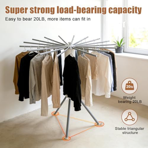 Portable tripod laundry rack for clothes — photo 3