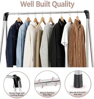 Portable stainless steel travel clothes rack — photo 3