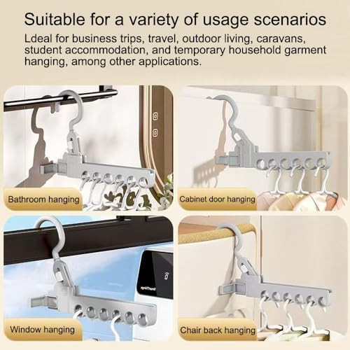 Grey portable travel laundry hanger — photo 4