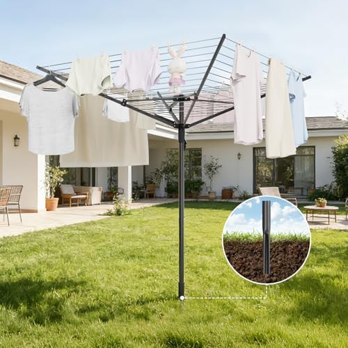 Black heavy duty outdoor umbrella drying rack — photo 3