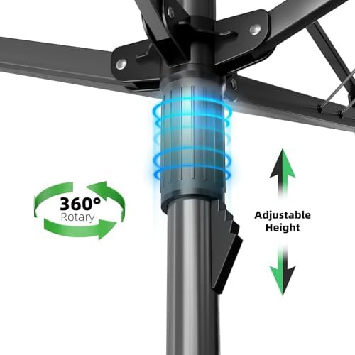 Black heavy duty outdoor umbrella drying rack — photo 5