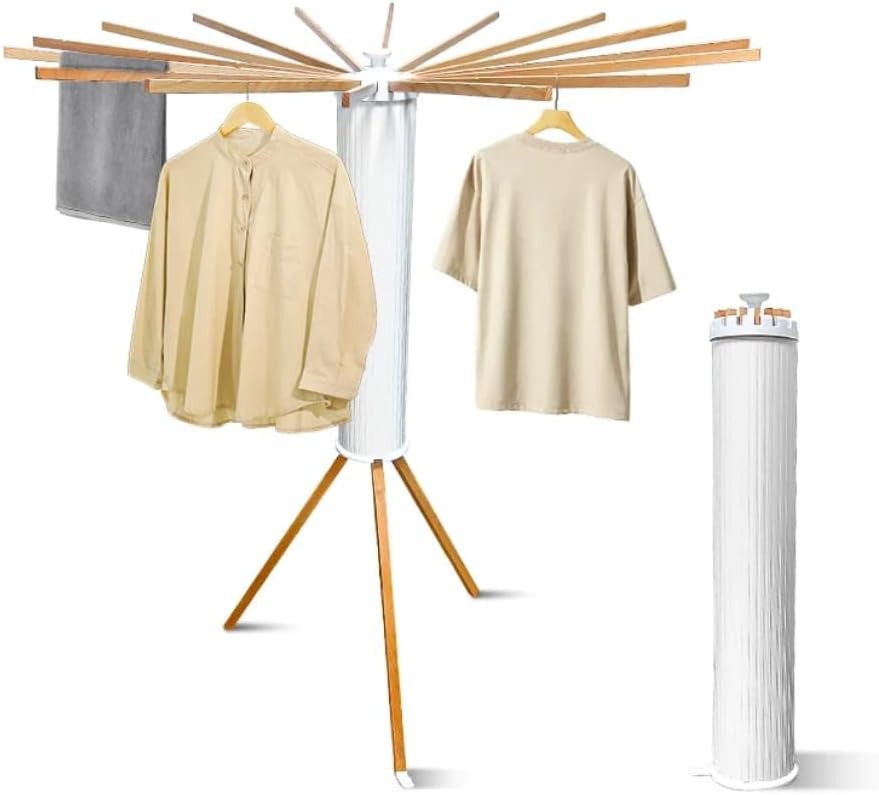 Portable wooden octopus laundry drying rack — photo 3