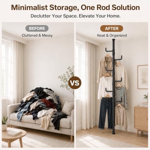 Black floor to ceiling tension rack — photo 5