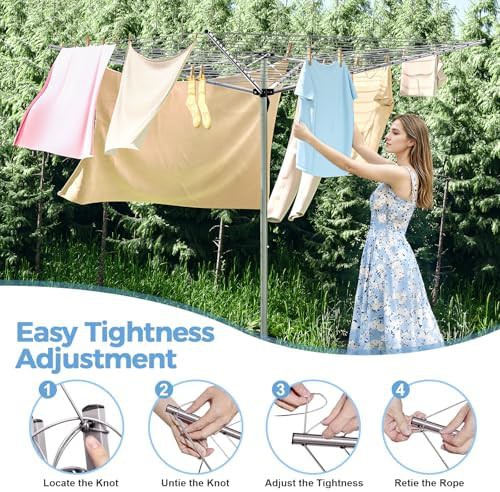 Outdoor umbrella clothes drying rack 164 feet — photo 4