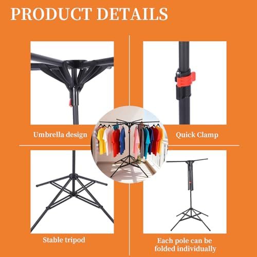 Four leg adjustable pole laundry stand — photo 5