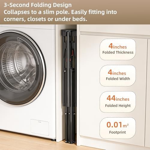 Adjustable height foldable clothes drying rack — photo 4
