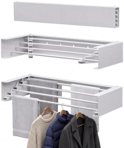 Wall mounted four rod stainless rack
