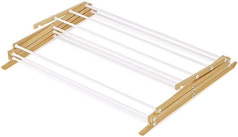 Wooden three tier accordion laundry rack — photo 4