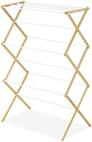Wooden three tier accordion laundry rack — photo 5