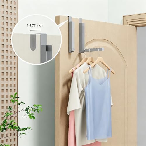 Gray folding over the door laundry rack — photo 4