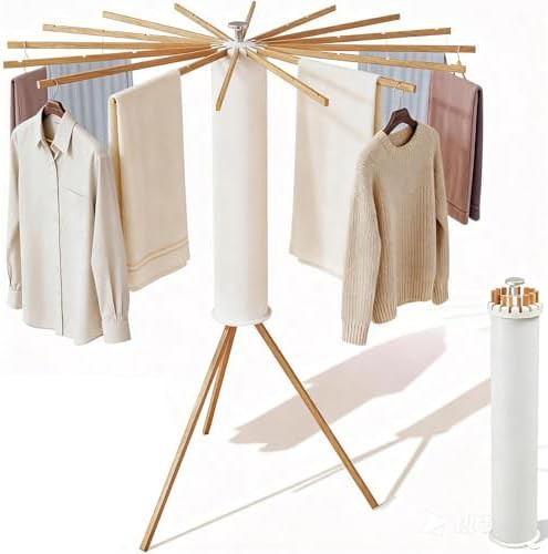 Foldable tripod laundry drying rack