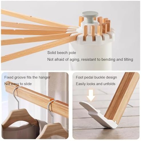 Foldable tripod laundry drying rack — photo 4
