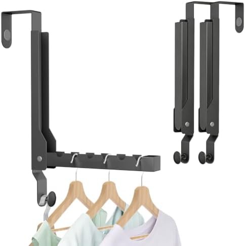 Heavy duty black over the door hooks