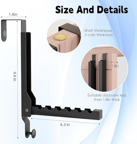 Heavy duty black over the door hooks — photo 3