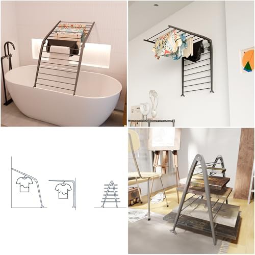 Grey Spacemaker folding indoor clothes organizer — photo 4