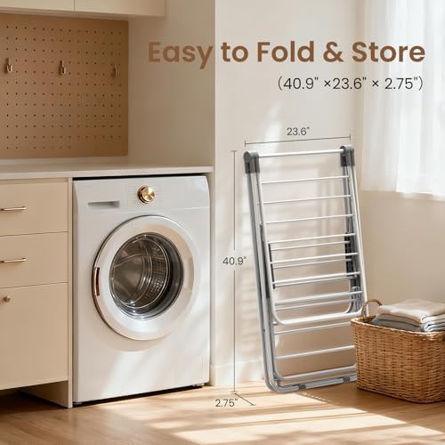 Metal foldable two tier laundry dryer — photo 3