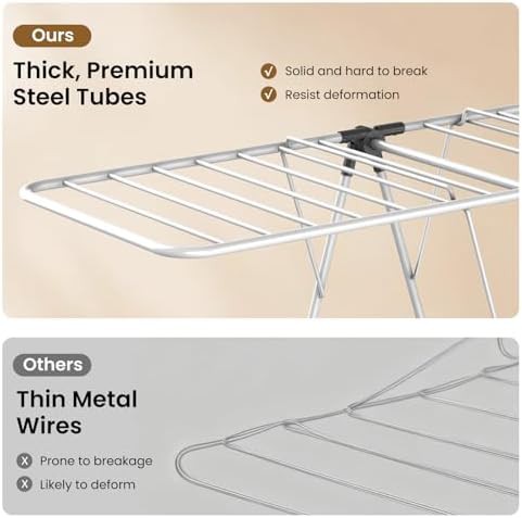 Metal foldable two tier laundry dryer — photo 4