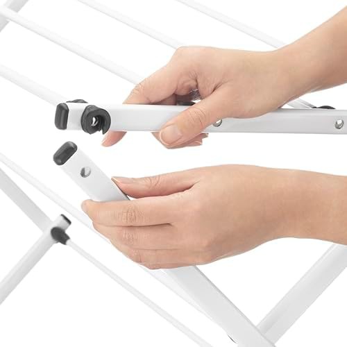 White three tier expandable clothes rack — photo 4